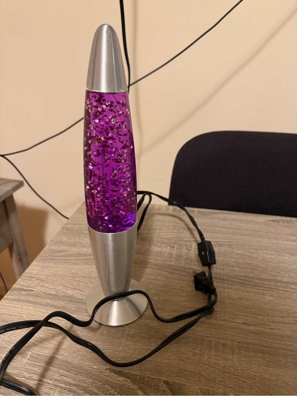 Fusion Purple Glitter Lava Lamp